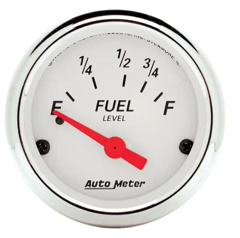AutoMeter Gauge Fuel Level 2-1/16in. 73 Ohm(e) to 10 Ohm(f) Elec Arctic White (ATM1316)
