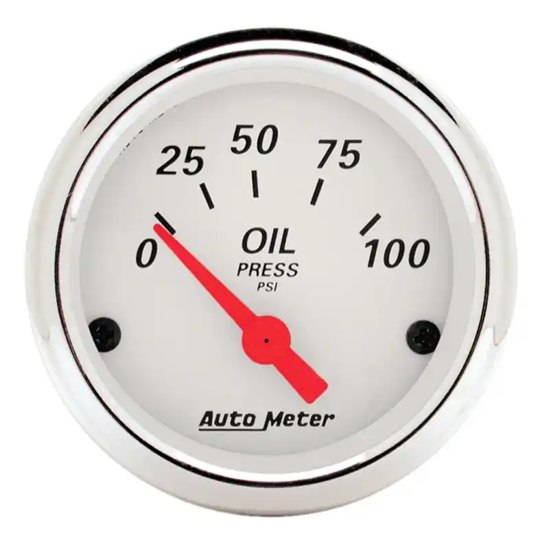 Autometer Arctic White 52mm 0-100 PSI Short Sweep Electronic Oil Pressure Gauge (ATM1327)