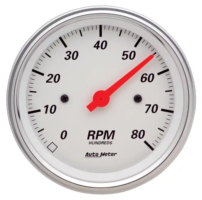 Autometer Arctic White 3 3/8in 8k RPM In Dash Tachometer (ATM1390)