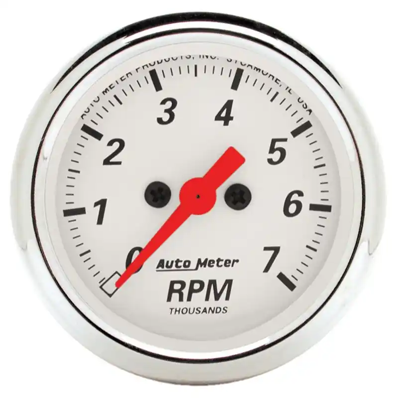 Autometer Arctic White 2-1/16in 7k RPM In-Dash Tachometer (ATM1397)