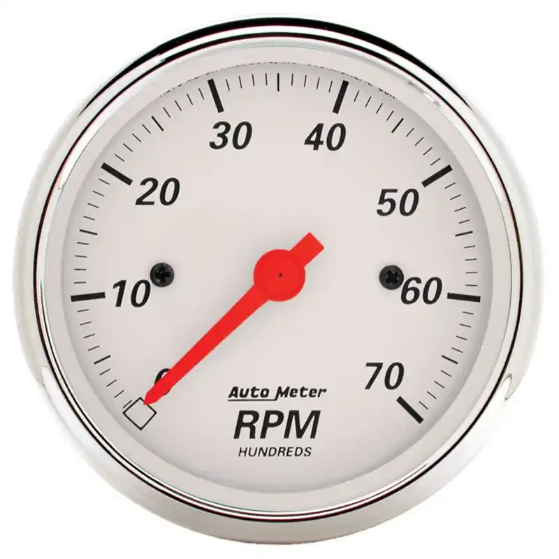 Autometer Arctic White 3-1/8in 7K RPM In Dash Tachometer Gauge (ATM1398)
