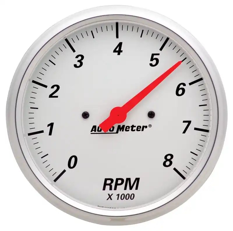 AutoMeter Gauge Tachometer 5in. 8K RPM In-Dash Arctic White (ATM1399)