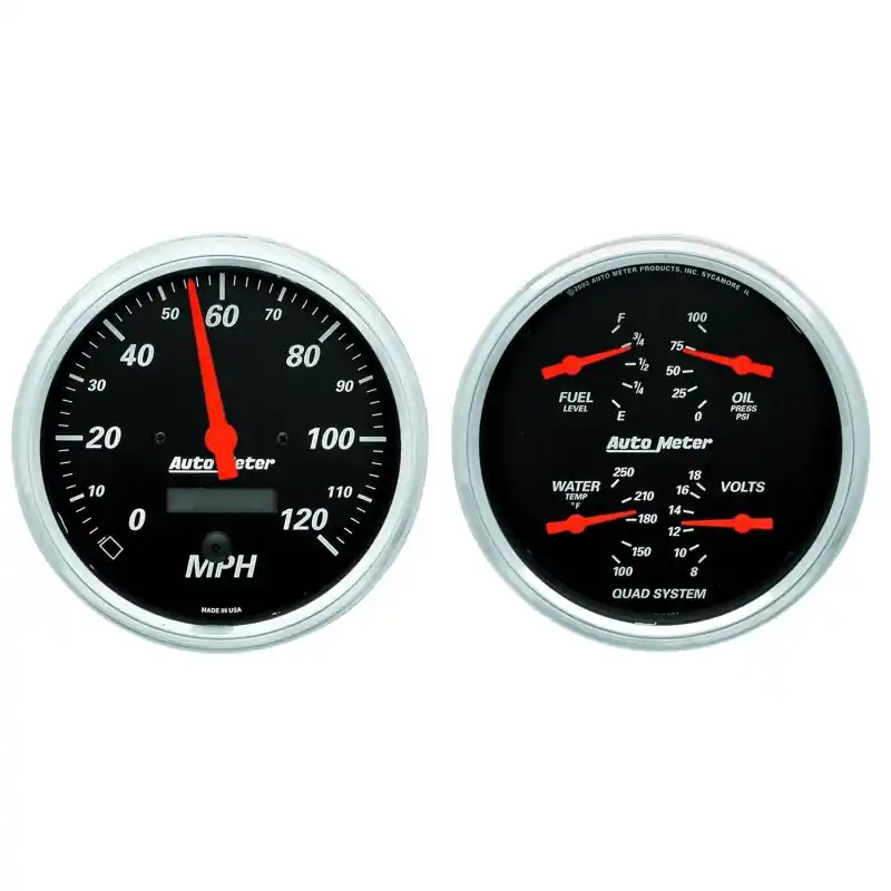 Autometer Designer 5in In-Dash Kit Box- Speedo & Elec Oil Press, H2O Temp, Volt, Fuel (ATM1403)