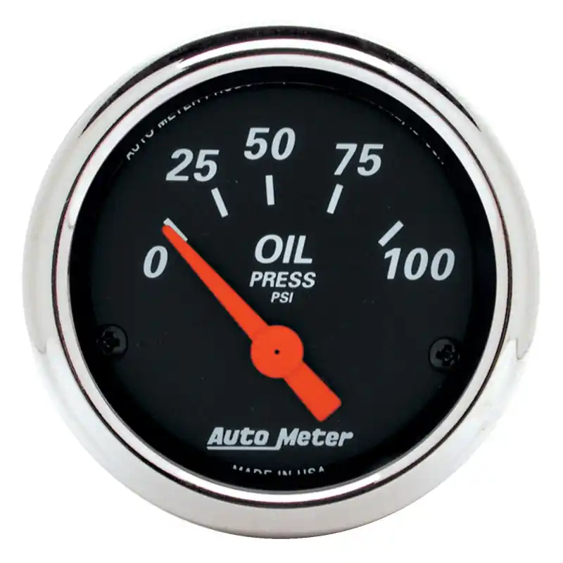 Autometer Designer Black 2 1/16in 100 PSI Electronic Oil Pressure Gauge (ATM1426)