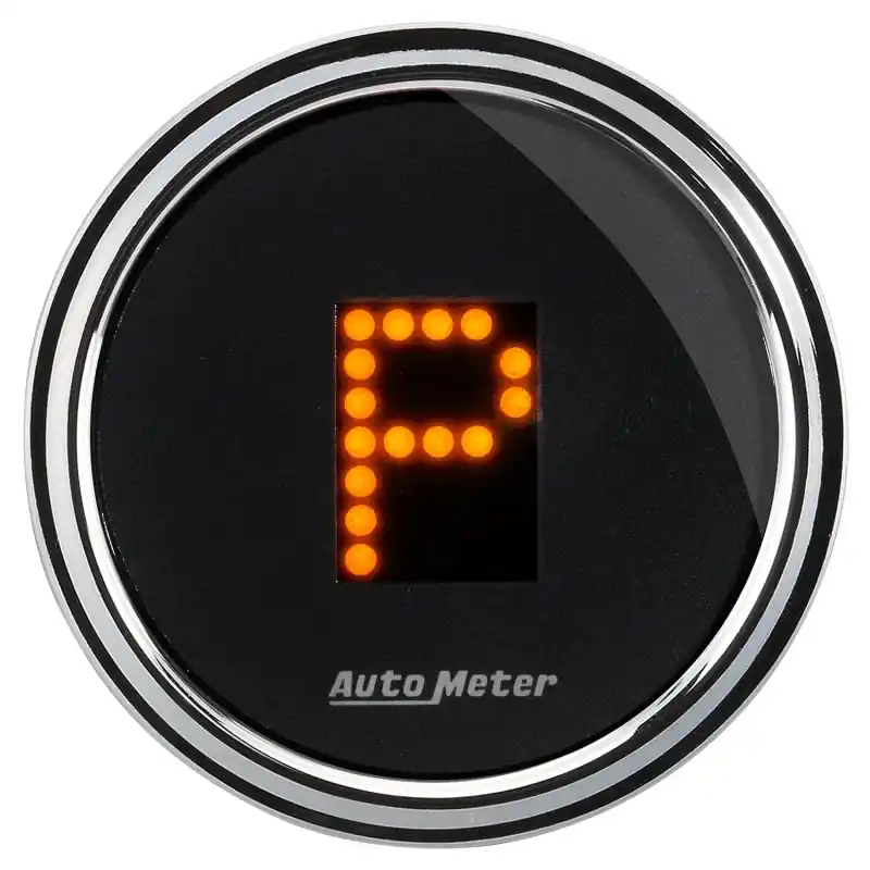 Autometer Designer 2-1/16in Chrome Domed Lens Black Dial PRNDL Gauge (ATM1460)