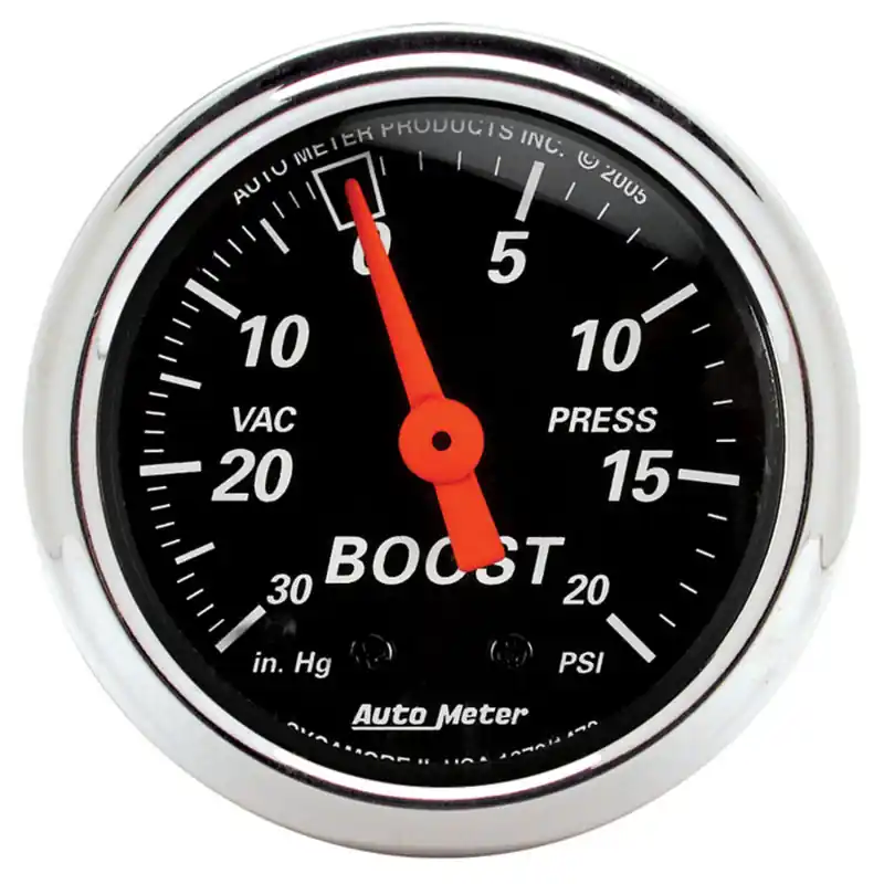 Autometer Designer 2-1/16in Mechanical 30 In Hg-Vac / 20 PSI Vacuum/Boost Gauge (ATM1471)