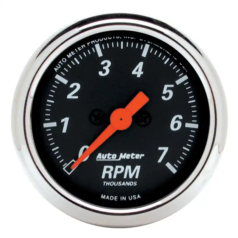 Autometer Designer Black 2-1/16in Electrical 7k RPM Tachometer (ATM1477)