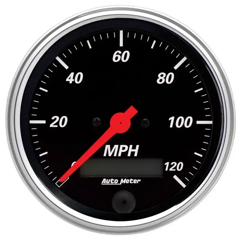 Autometer Designer Black 3-3/8in Electric 120MPH Programmable Speedometer (ATM1480)