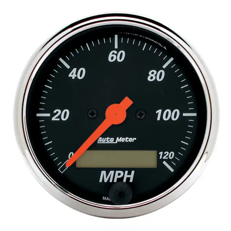 Autometer Designer Black 3-1/8in Electronic Programmable 120MPH Speedometer (ATM1487)