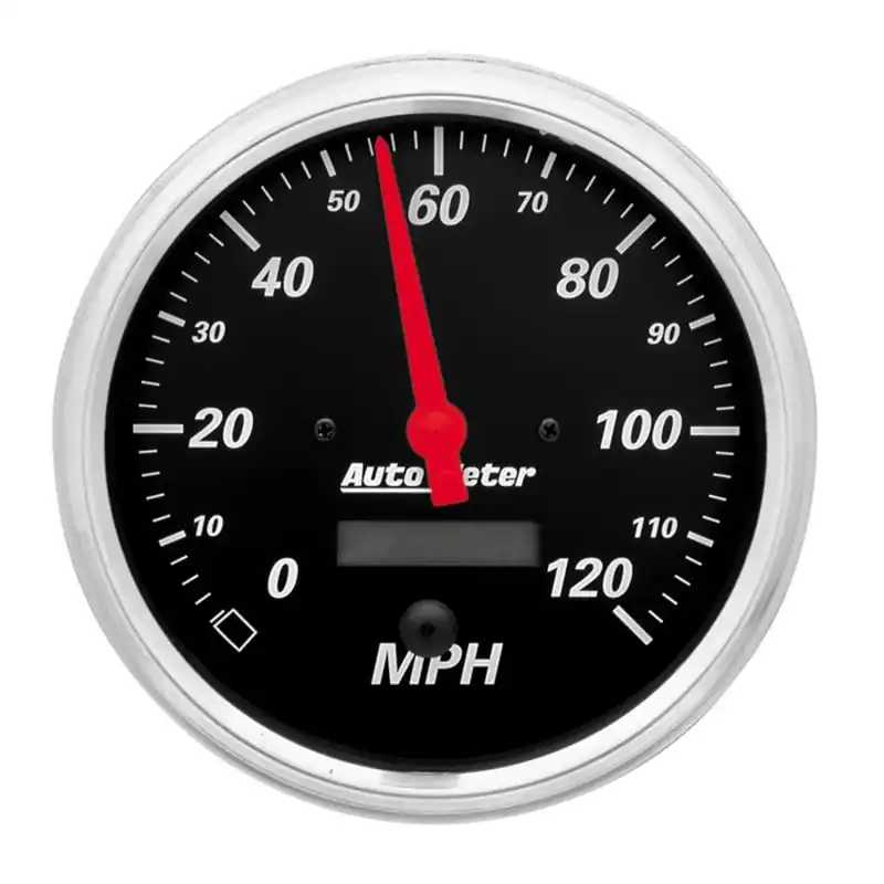 Autometer Designer Black 5in 120 MPH Electronic Programmable w/ LCD ODO Gauge (ATM1489)