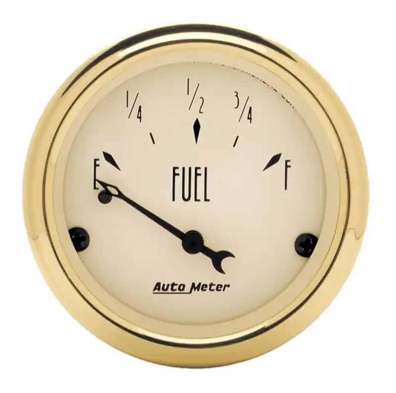 AutoMeter Gauge Fuel Level 2-1/16in. 0 Ohm(e) to 90 Ohm(f) Elec Golden Oldies (ATM1504)