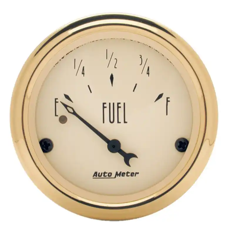 AutoMeter Gauge Fuel Level 2-1/16in. 240 Ohm(e) to 33 Ohm(f) Elec Golden Oldies (ATM1506)