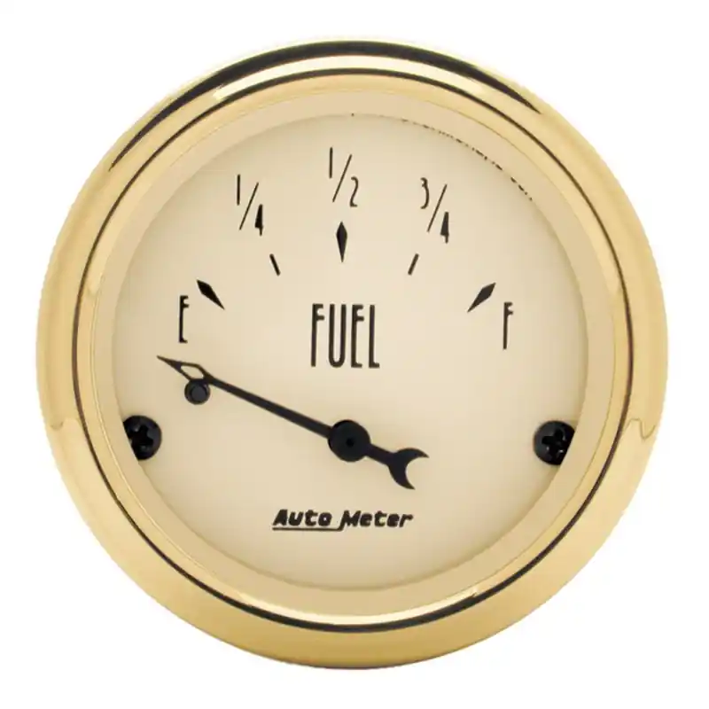 AutoMeter Gauge Fuel Level 2-1/16in. 0 Ohm(e) to 30 Ohm(f) Elec Golden Oldies (ATM1507)
