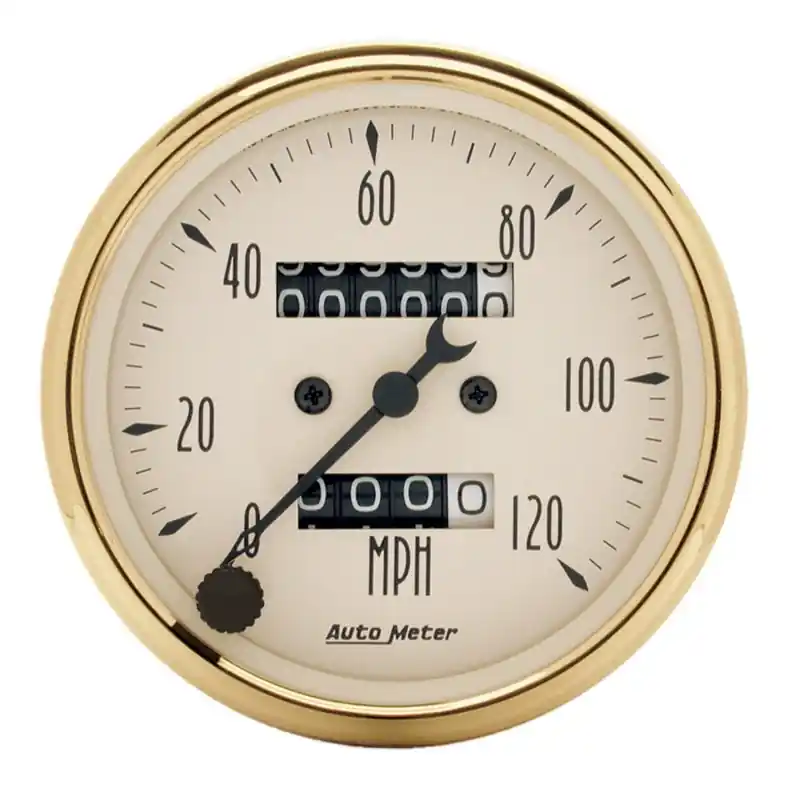 AutoMeter Gauge Speedometer 3-1/8in. 120MPH Mechanical Golden Oldies (ATM1593)