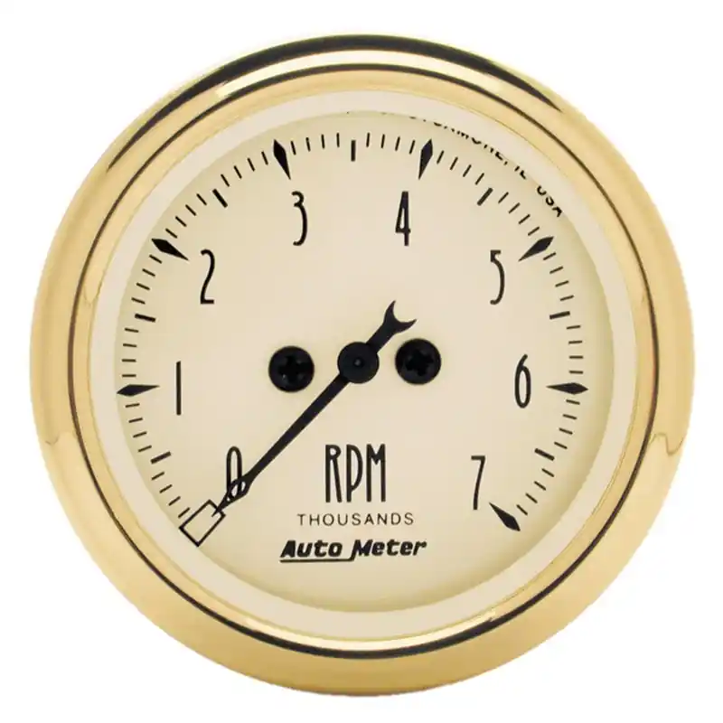 AutoMeter Gauge Tachometer 2-1/16in. 7K RPM In-Dash Golden Oldies (ATM1594)