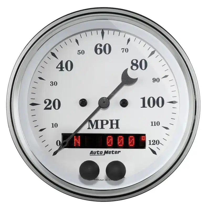 AutoMeter Gauge Speedometer 3-3/8in. 120MPH Gps Old Tyme White (ATM1649)