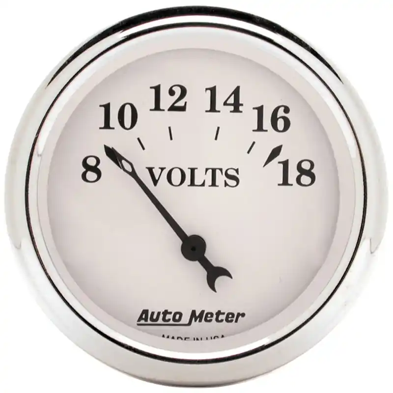 AutoMeter Gauge Voltmeter 2-1/16in. 18V Elec Old Tyme White (ATM1692)
