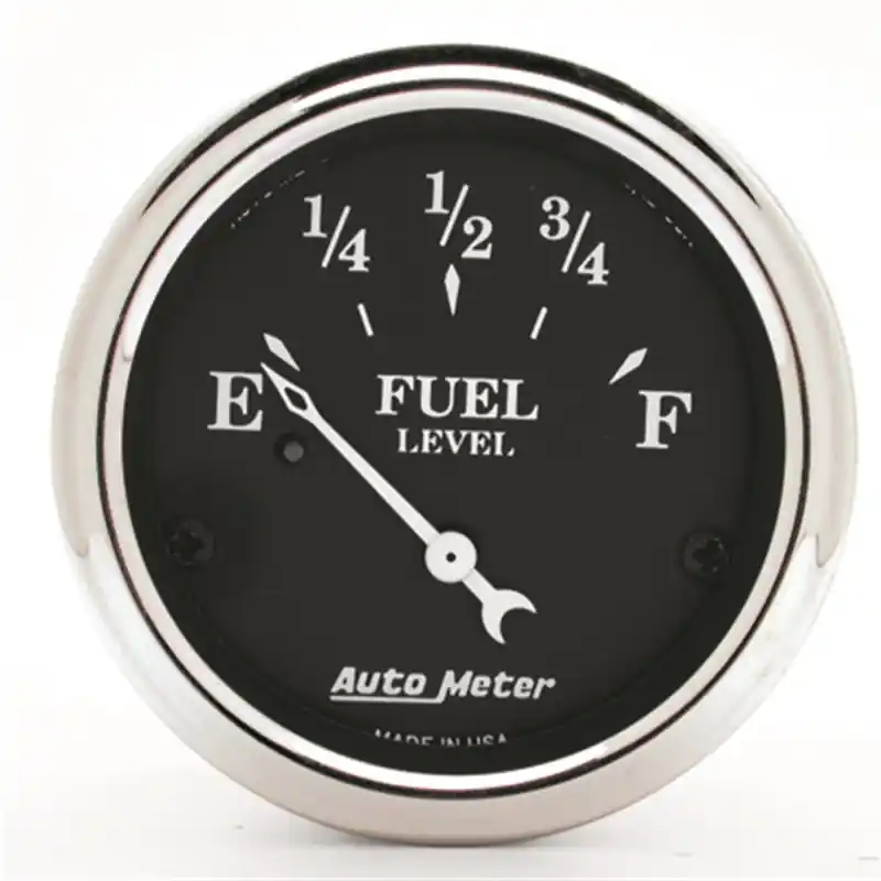 AutoMeter Gauge Fuel Level 2-1/16in. 0 Ohm(e) to 90 Ohm(f) Elec Old Tyme Black (ATM1715)