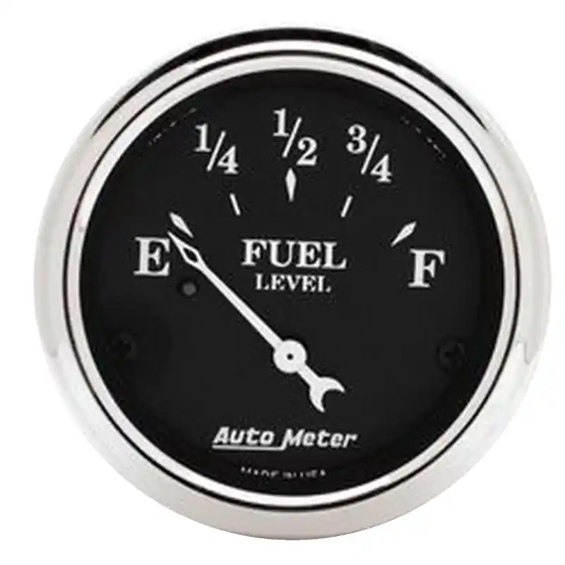 Autometer 2 1/16in 240 Ohm to 33 Ohm Old Tyme Black Electric Fuel Level Gauge (ATM1717)