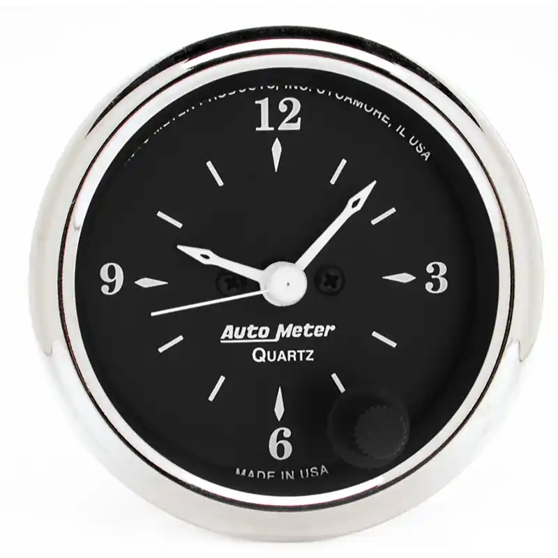 Autometer 52.4mm Clock Quartz Movement w/ Second Hand Gauge (ATM1785)