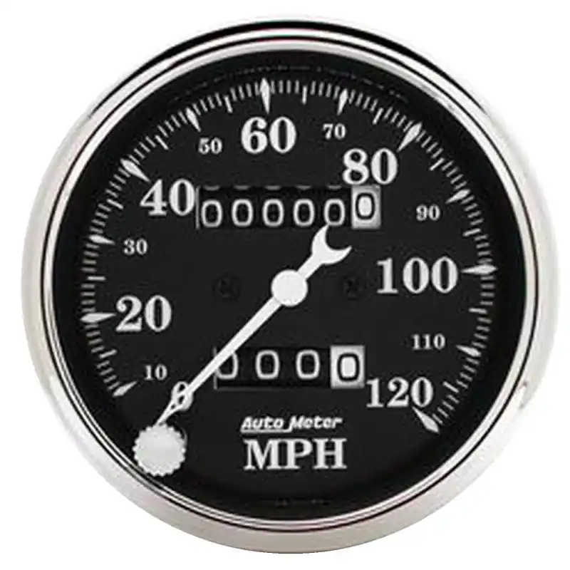 AutoMeter Gauge Speedo. 3-1/8in. 120MPH Mechanical Old Tyme Blk (ATM1796)