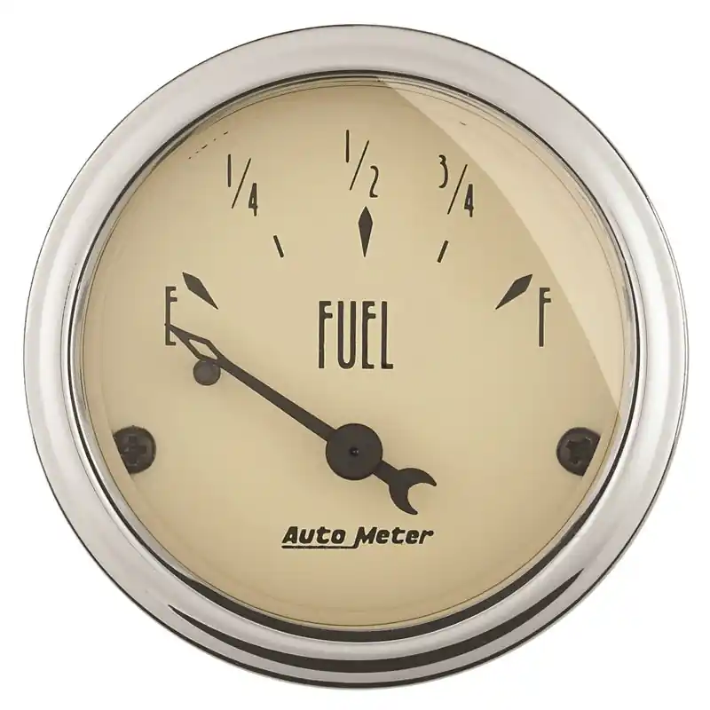Autometer 2-1/16in Antique Beige 0E to 90F Electric Fuel Level Gauge (ATM1815)