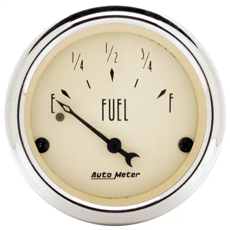 Autometer 2in 0 OHMS Empty/30 OHMS Full Antique Beige Fuel Level Gauge (ATM1818)