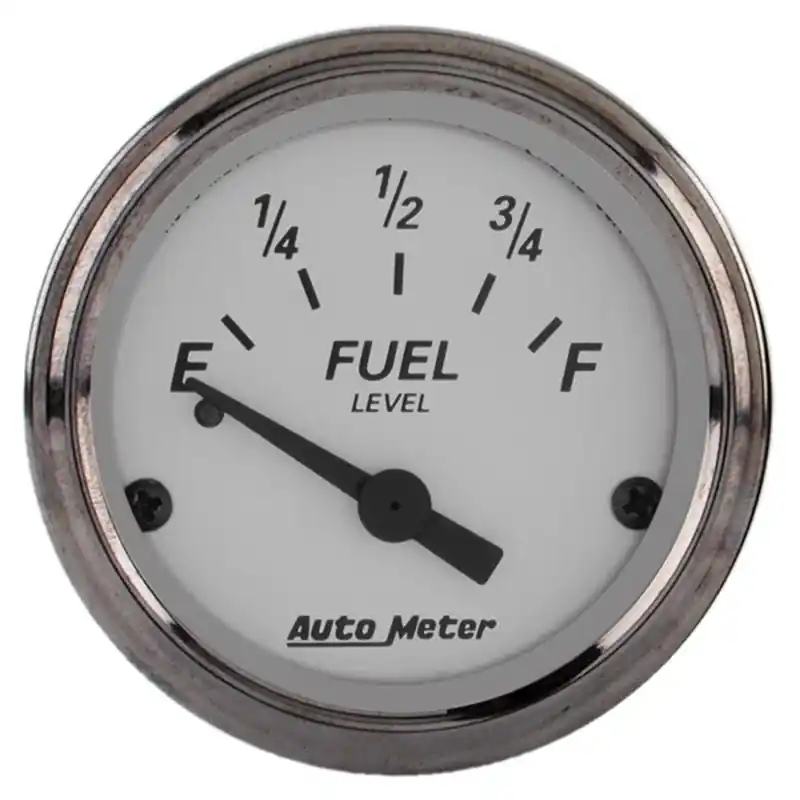 AutoMeter Gauge Fuel Level 2-1/16in. 0 Ohm(e) to 90 Ohm(f) Elec American Platinum (ATM1904)
