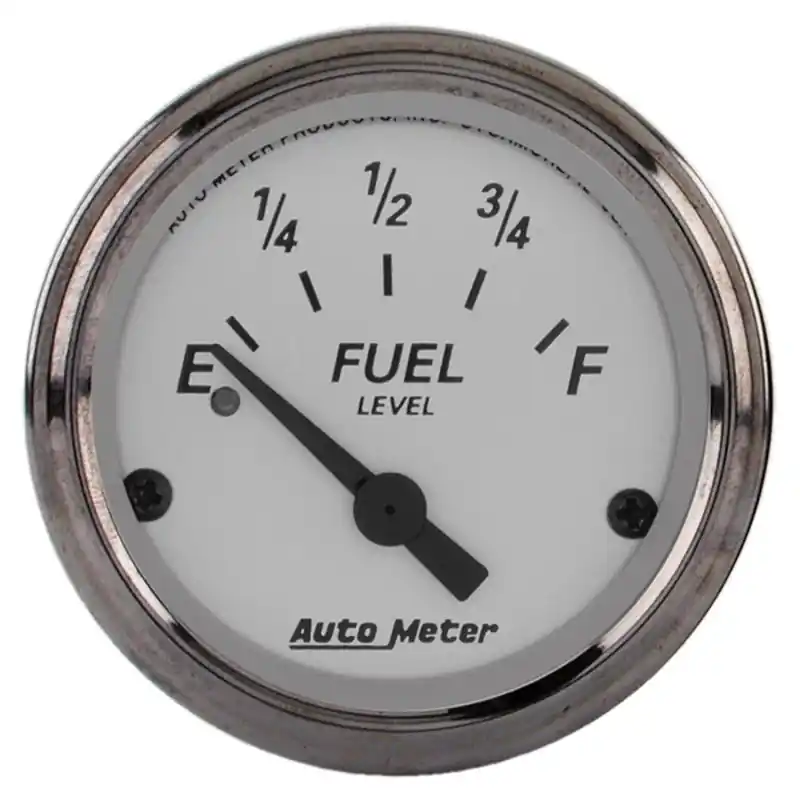 AutoMeter Gauge Fuel Level 2-1/16in. 240 Ohm(e) to 33 Ohm(f) Elec American Platinum (ATM1906)