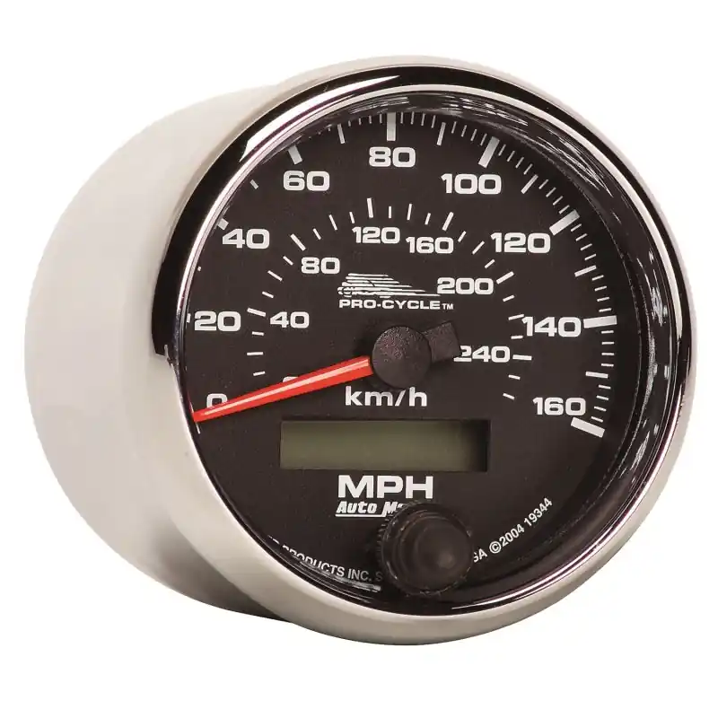 Autometer Pro-Cycle Gauge Speedo 2 5/8in 160 Mph/260Kmh Elec Black (ATM19344)