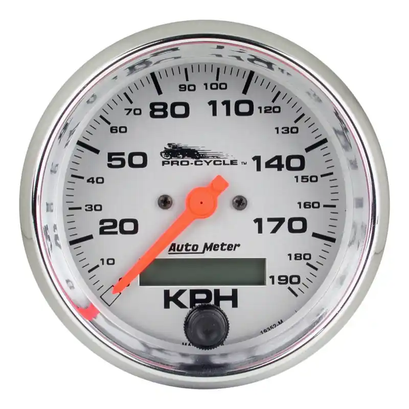 Autometer Pro-Cycle Gauge Speedo 3 3/4in 120 Mph Elec Silver (ATM19352)