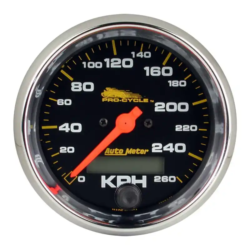 Autometer Pro-Cycle Gauge Speedo 3 3/4in 160 Mph Elec Black (ATM19354)