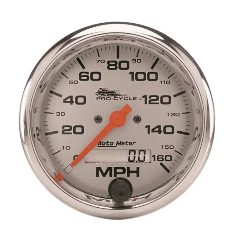 Autometer Pro-Cycle Gauge Speedo 3 3/4in 160 Mph Elec Silver (ATM19356)