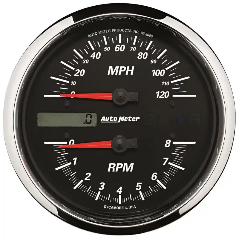 Autometer Pro-Cycle Gauge Tach/Speedo 4 1/2in 8K Rpm/120 Mph Black (ATM19466)