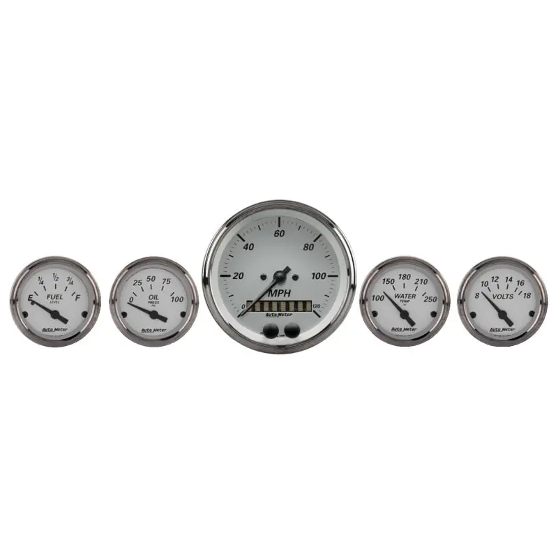 AutoMeter American Platinum 5PC. (3-3/8in. & 2-1/16in.) GPS Speedometer Gauge Kit (ATM1950)