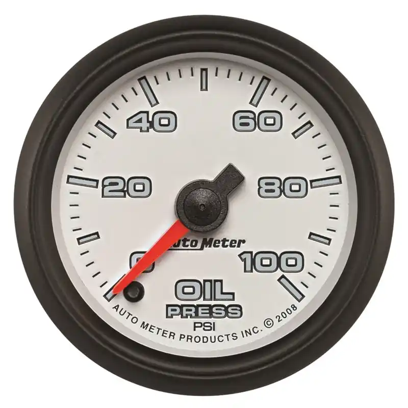 Autometer Pro-Cycle Gauge Oil Pressure 2 1/16in 100psi Digital Stepper Motor White (ATM19552)