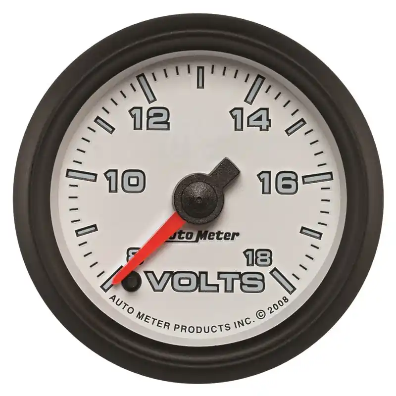 Autometer Pro-Cycle Gauge Voltmeter 2 1/16in 18V Digital Stepper Motor White (ATM19592)