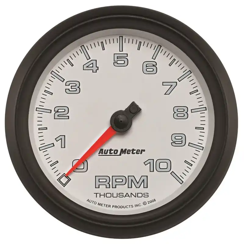 Autometer Pro-Cycle Gauge Tachometer 3 3/8in 10K Rpm White (ATM19598)