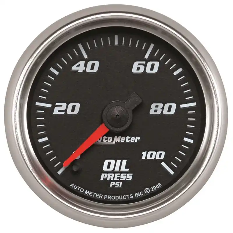 Autometer Pro-Cycle Gauge Oil Pressure 2 1/16in 100psi Digital Stepper Motor Black (ATM19652)