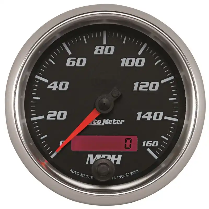 Autometer Pro-Cycle Gauge Speedometer 3 3/8in 160Mph Elec. Programmable Black (ATM19689)