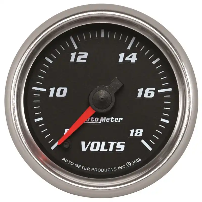 Autometer Pro-Cycle Gauge Voltmeter 2 1/16in 18V Digital Stepper Motor Black (ATM19692)