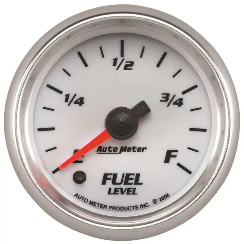 Autometer Pro-Cycle Gauge Fuel Level 2 1/16in 0-280 Programmable White (ATM19709)