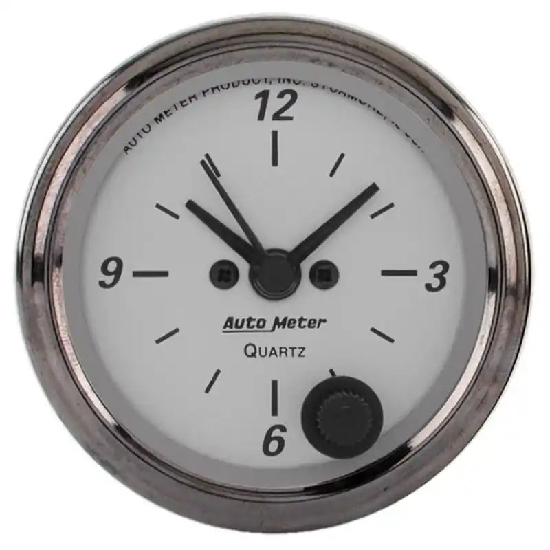 AutoMeter American Platinum Series 2.0625in Clock 12 Hour Analog (ATM1986)
