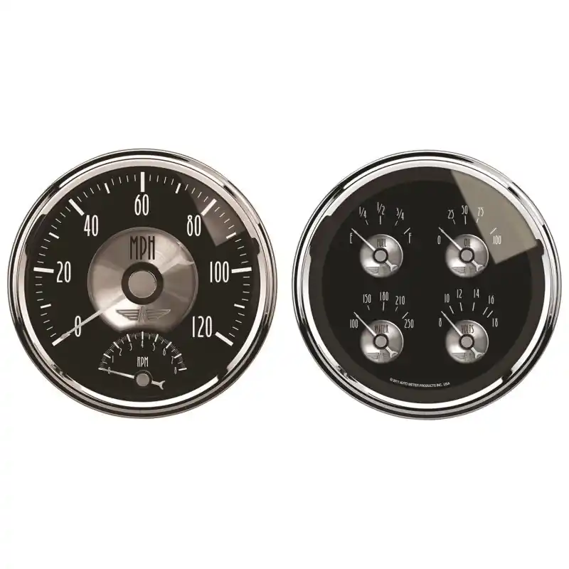 Autometer Prestige Series Black Diamond 5in Gauge Box Kit-Tachometer/Speedometer Combo / Oil Pressu (ATM2005)