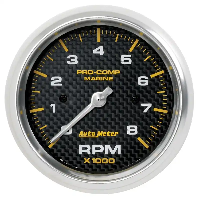 Autometer Marine Carbon Fiber 3-3/8in 8k RPM Tachometer (ATM200779-40)