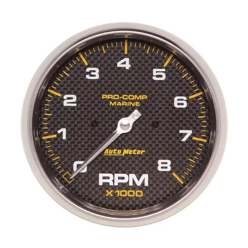 AutoMeter Marine Carbon Fiber 5in In-Dash Tachometer 0-8000 RPM (ATM200797-40)