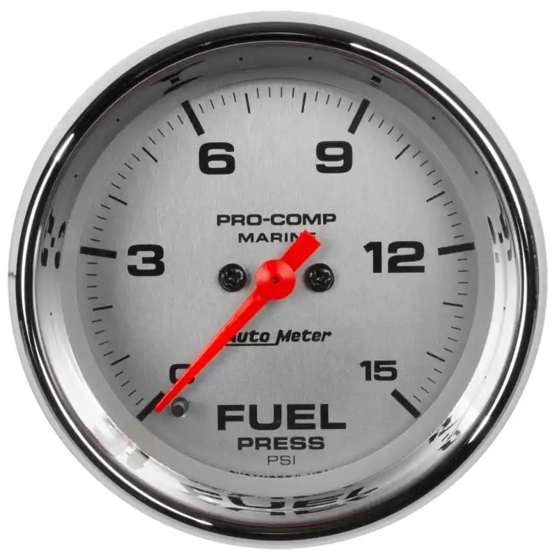Autometer 2-1/16in 15PSI Digital Stepper Motor Marine Chrome Ultra-Lite Gauge (ATM200848-35)