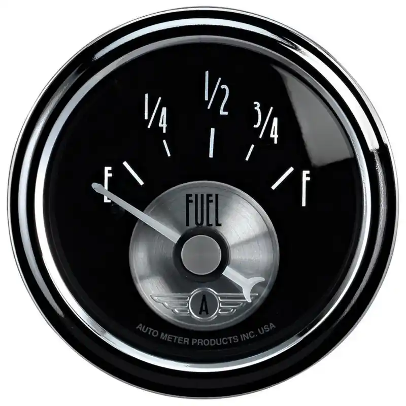 Autometer Prestige Series Black 52mm 0-90OHM Short Sweep Electronic Fuel Level Gauge (ATM2014)