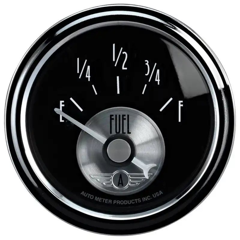 AutoMeter Gauge Fuel Level 2-1/16in. 240 Ohm(e) to 33 Ohm(f) Elec Prestige Blk. Diamond (ATM2016)