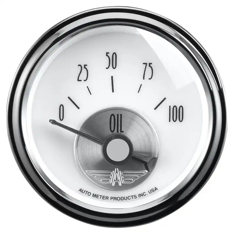 Autometer Prestige Series Pearl 2-1/16in 100PSI Electronic Oil Pressure Gauge (ATM2026)